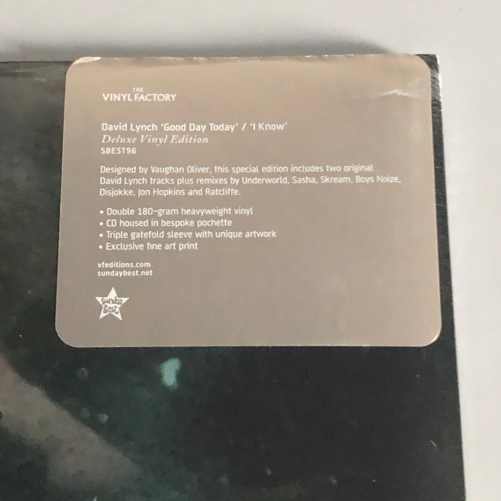 David Lynch – Good Day Today / I Know – Deluxe Vinyl Edition – SEALED – MINT
