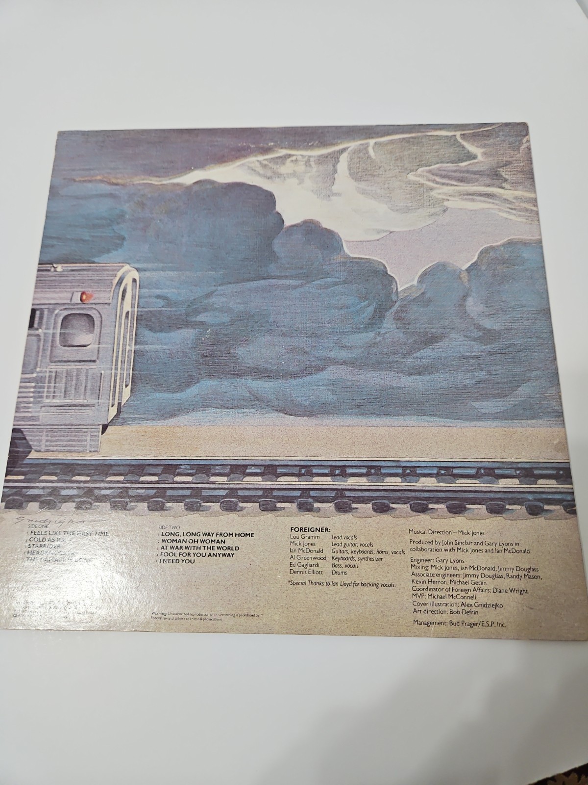 Foreigner “Foreigner” Vinyl LP Record (1977) VG+