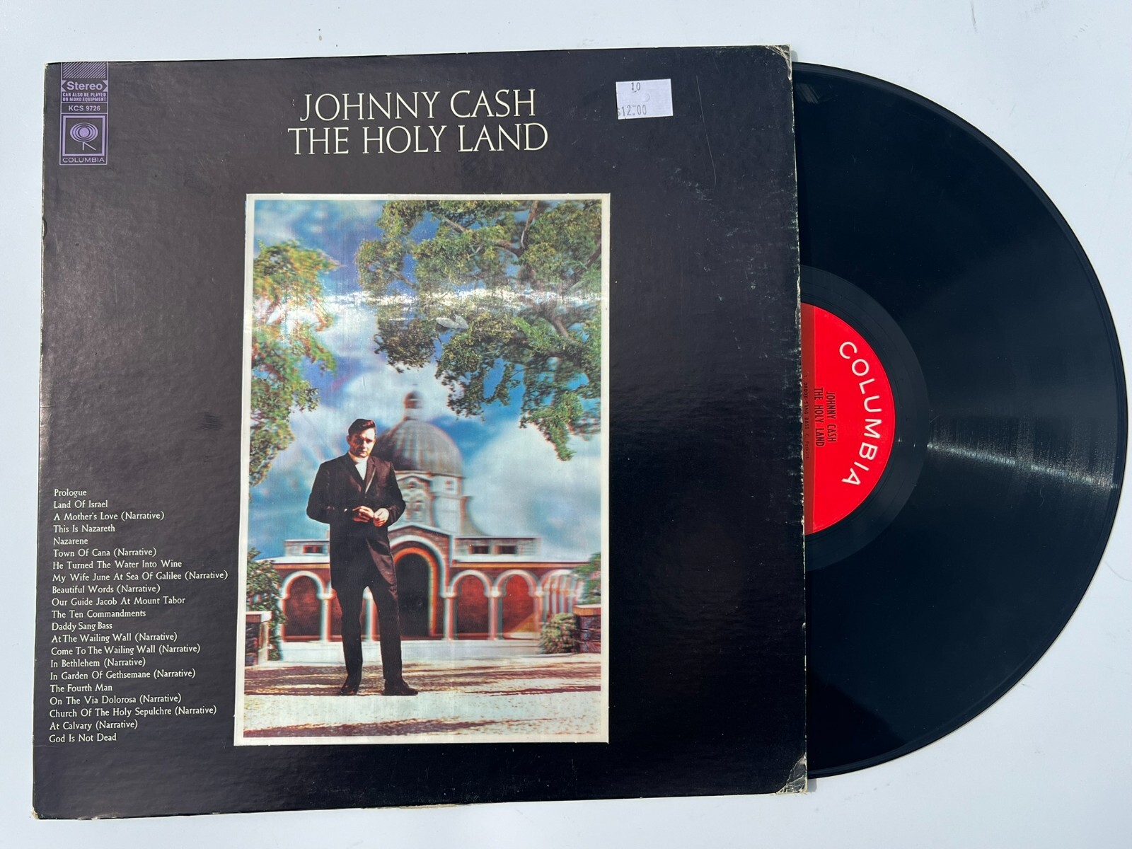 JOHNNY CASH THE HOLY LAND 3D COVER USED VINYL LP RECORD 360 SOUND STEREO