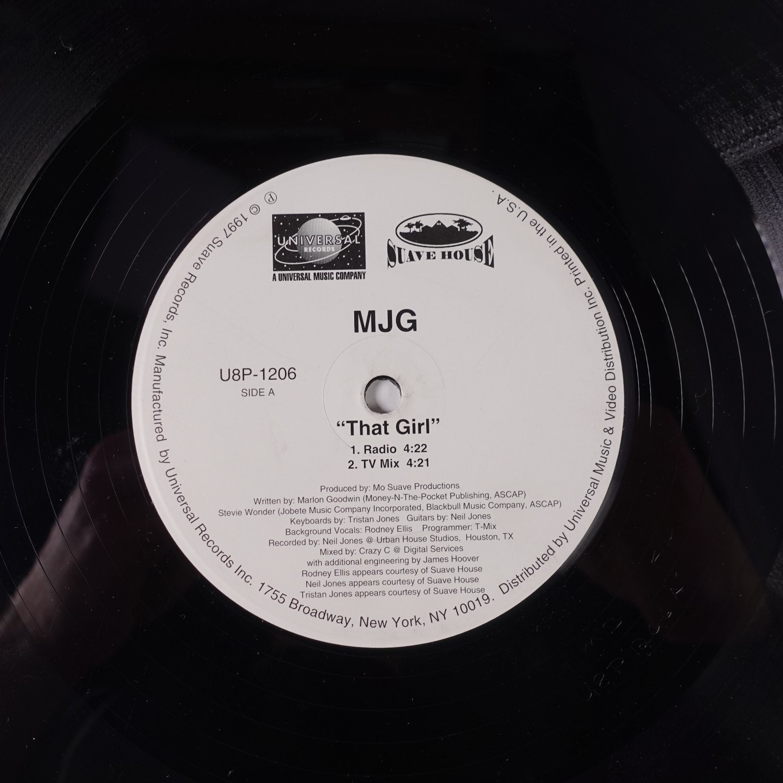 MJG – That Girl 12″ Single Record 1997 Suave House Universal Hip Hop Rap