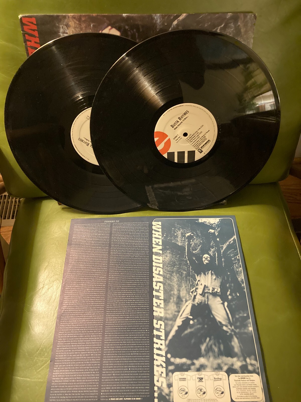 Busta Rhymes – When Disaster Strikes 2LP Vinyl 1997 Original Elektra VG+
