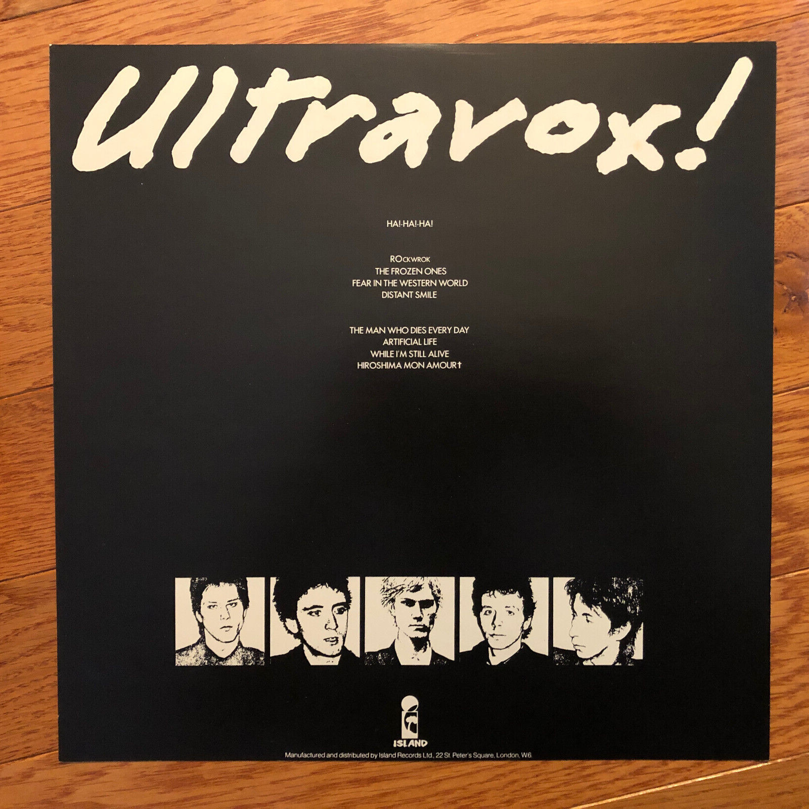 Ultravox – Ha! Ha! Ha! LP Island ILPS 9505 1977 HUK Ha 1st Pressing w Insert VG+