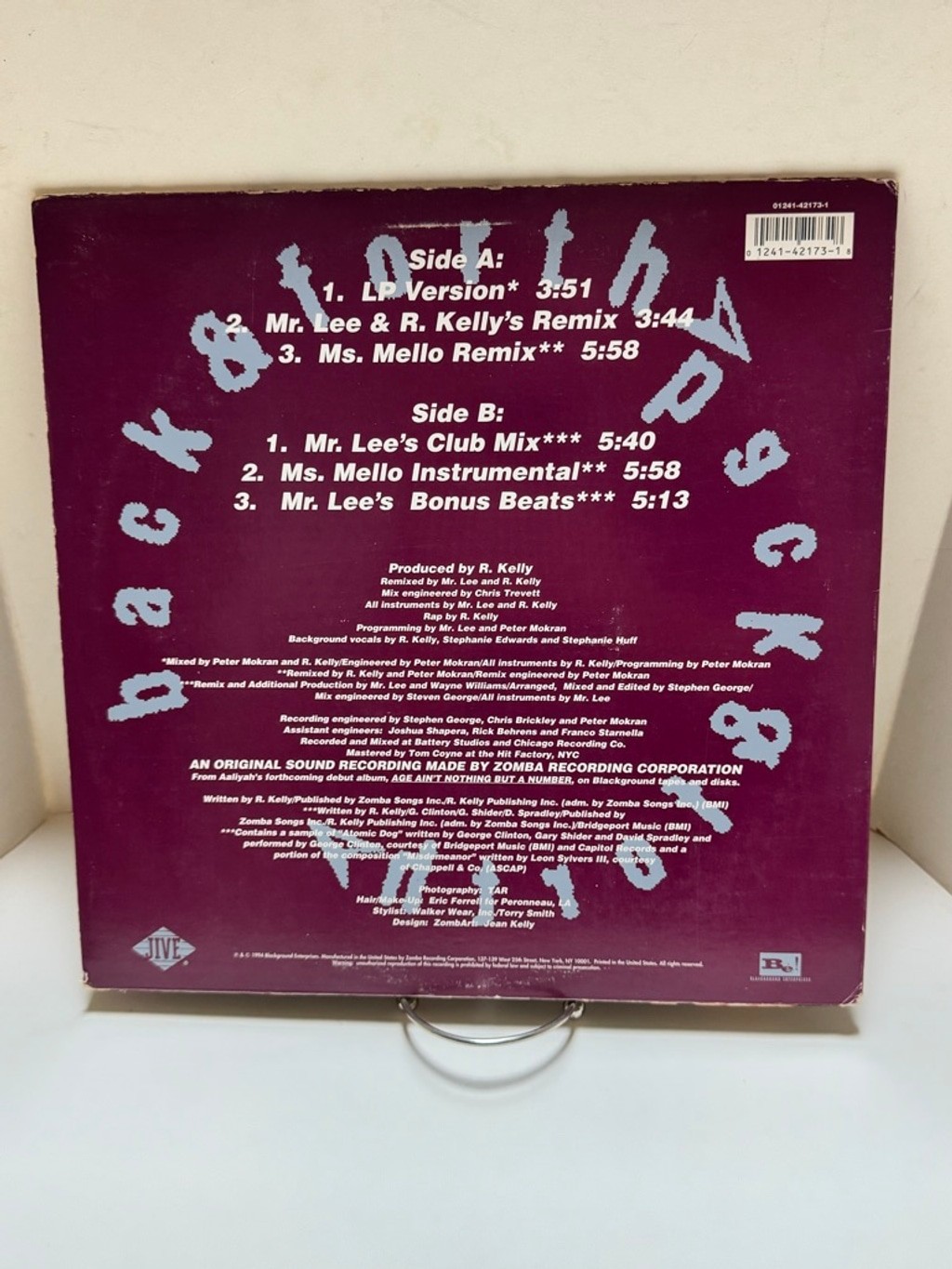 Aaliyah / Back & Forth Original 12″ Single (1994 JIve) R.Kelly