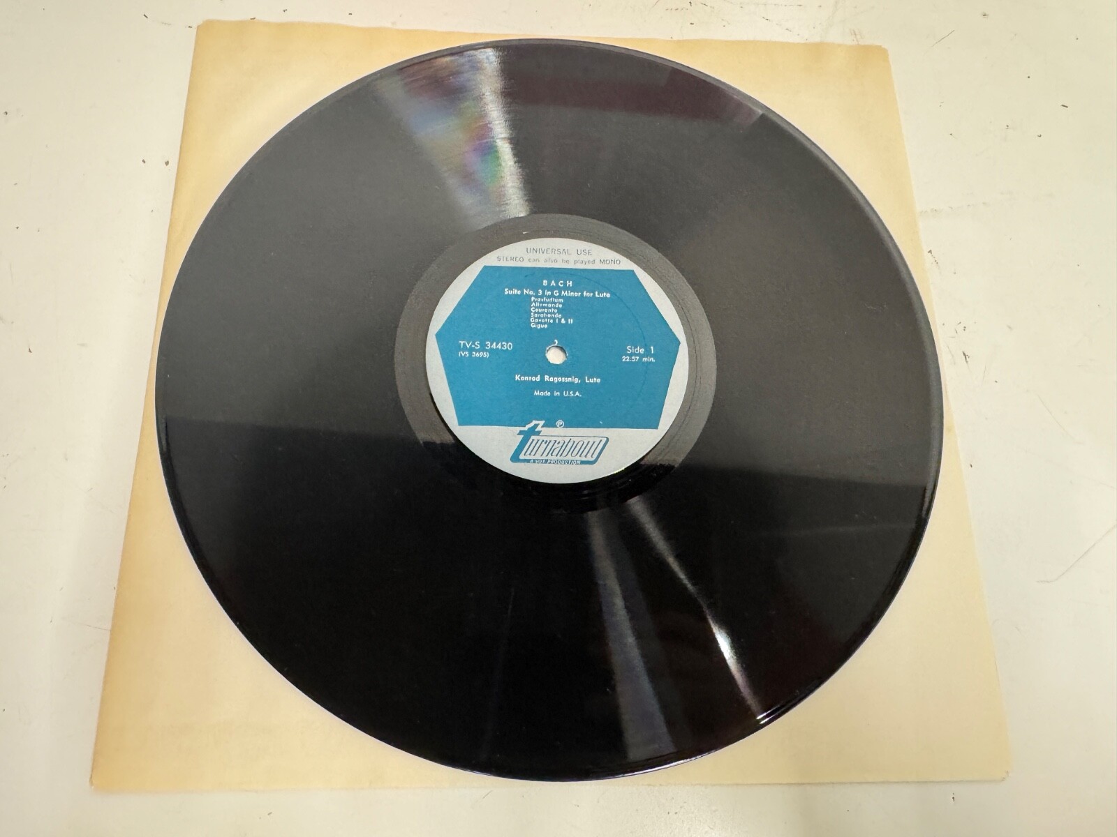 RAGOSSNIG, KOCH – JS BACH suite for lute, suite for viola LP Vinyl Record