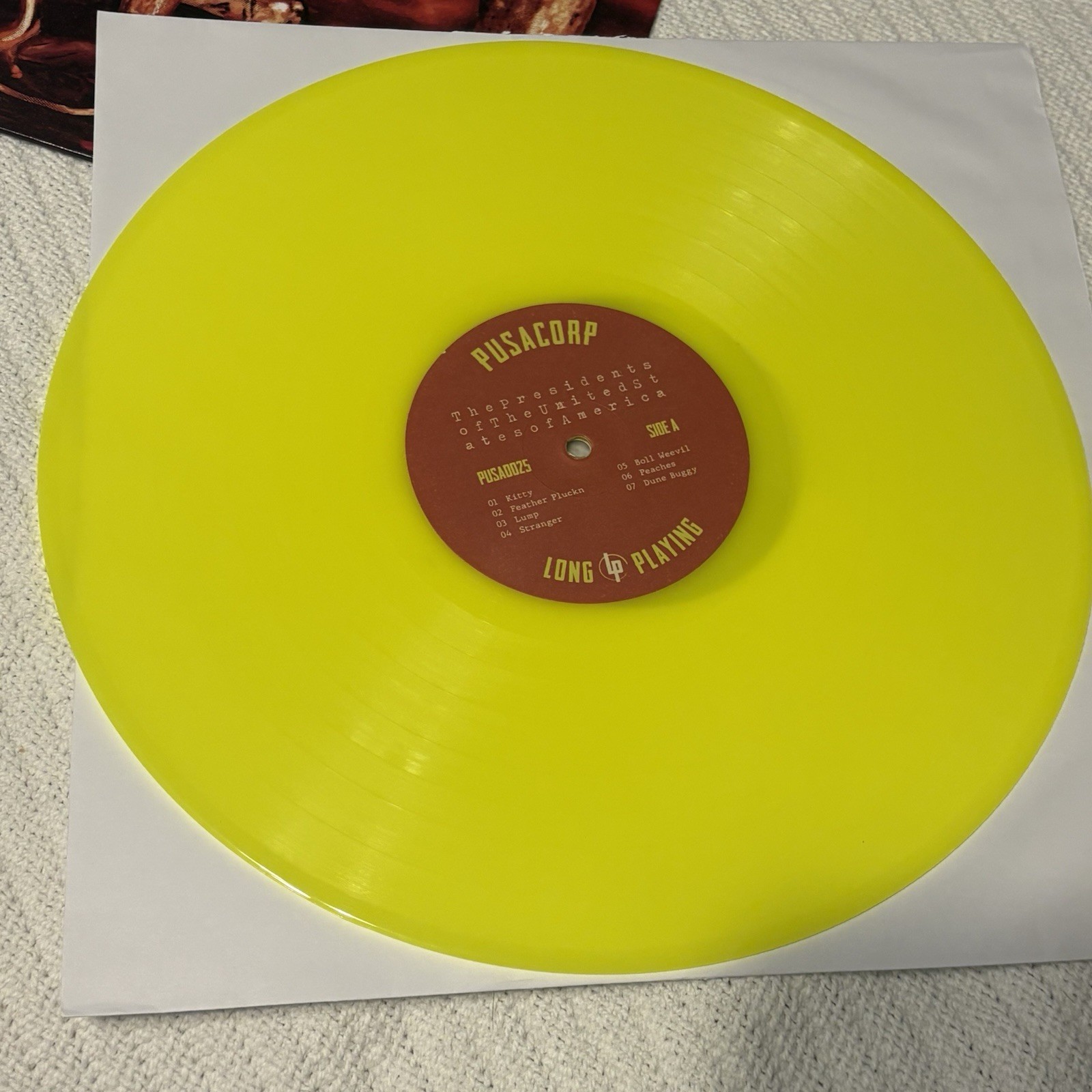 The Presidents Of The United States Of America Neon YELLOW vinyl LP Limited 90s