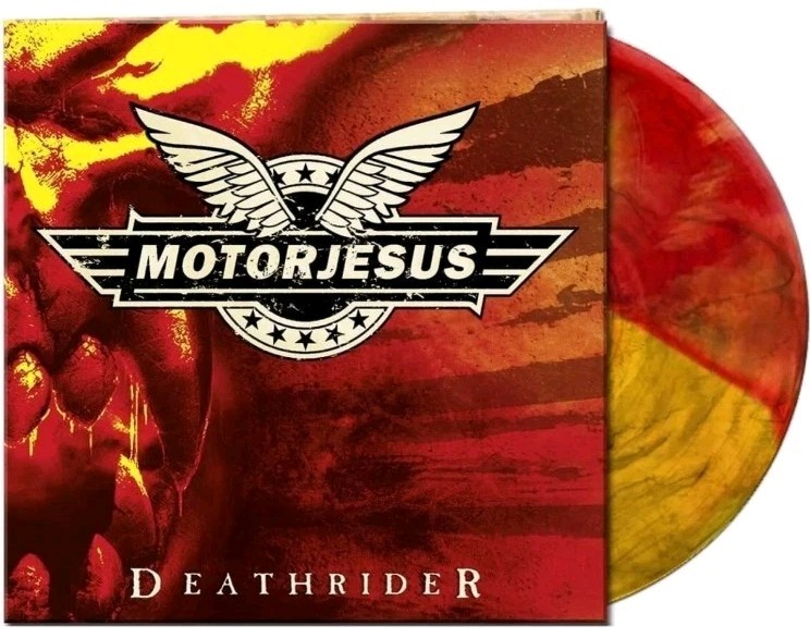 Motorjesus – Deathrider – LIMITED TO 500 RED/BLACK/ORANGE VINYL RECORD NEW