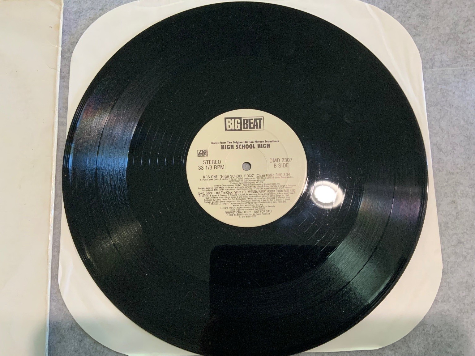 High School High OST 12″ Record 1996 Promo Big Beat Hip Hop 33RPM