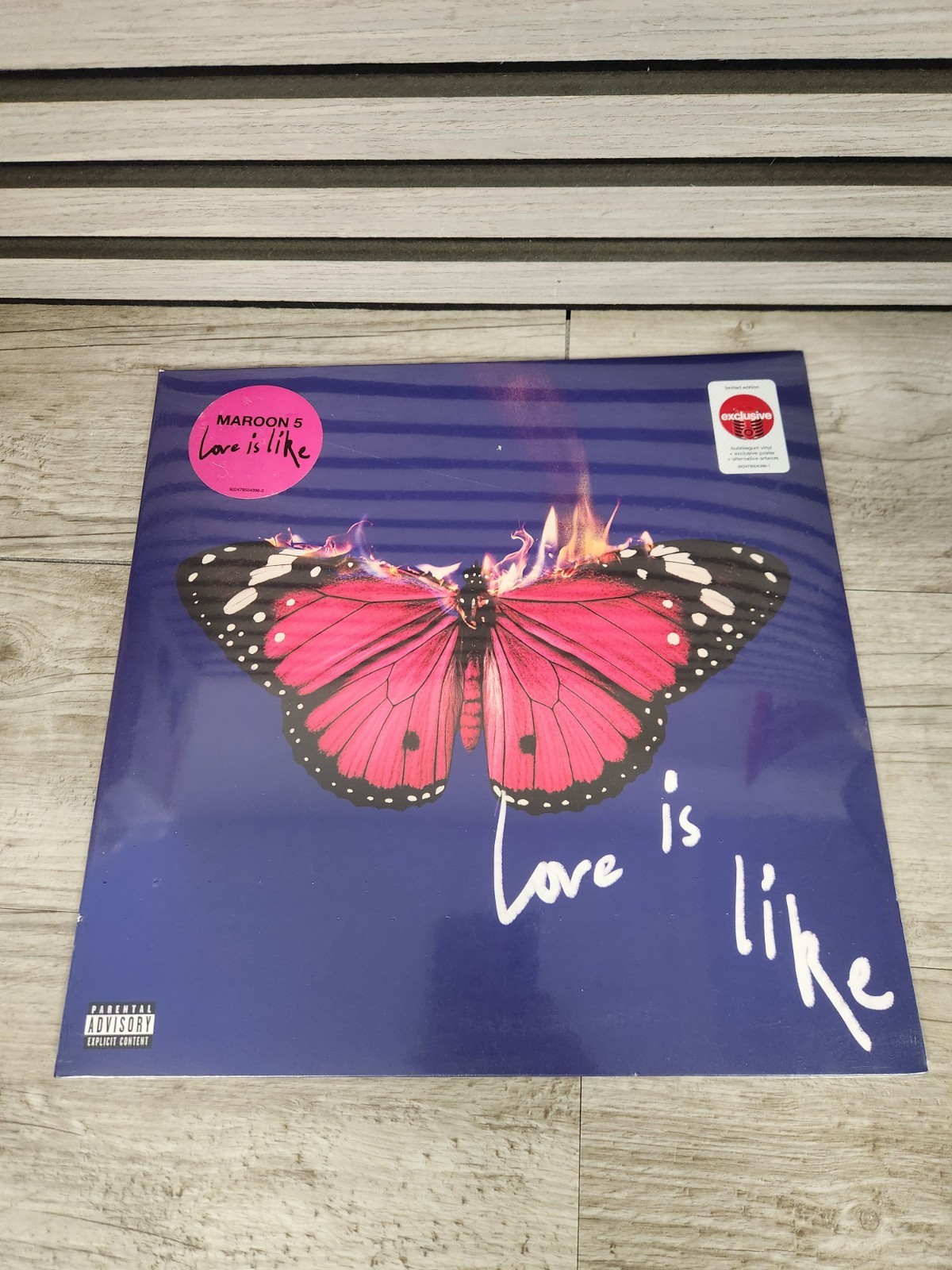 Maroon 5 Love is Like LP (2025) NEW Bubblegum Vinyl Shrink Wrap Tear Target Exc.