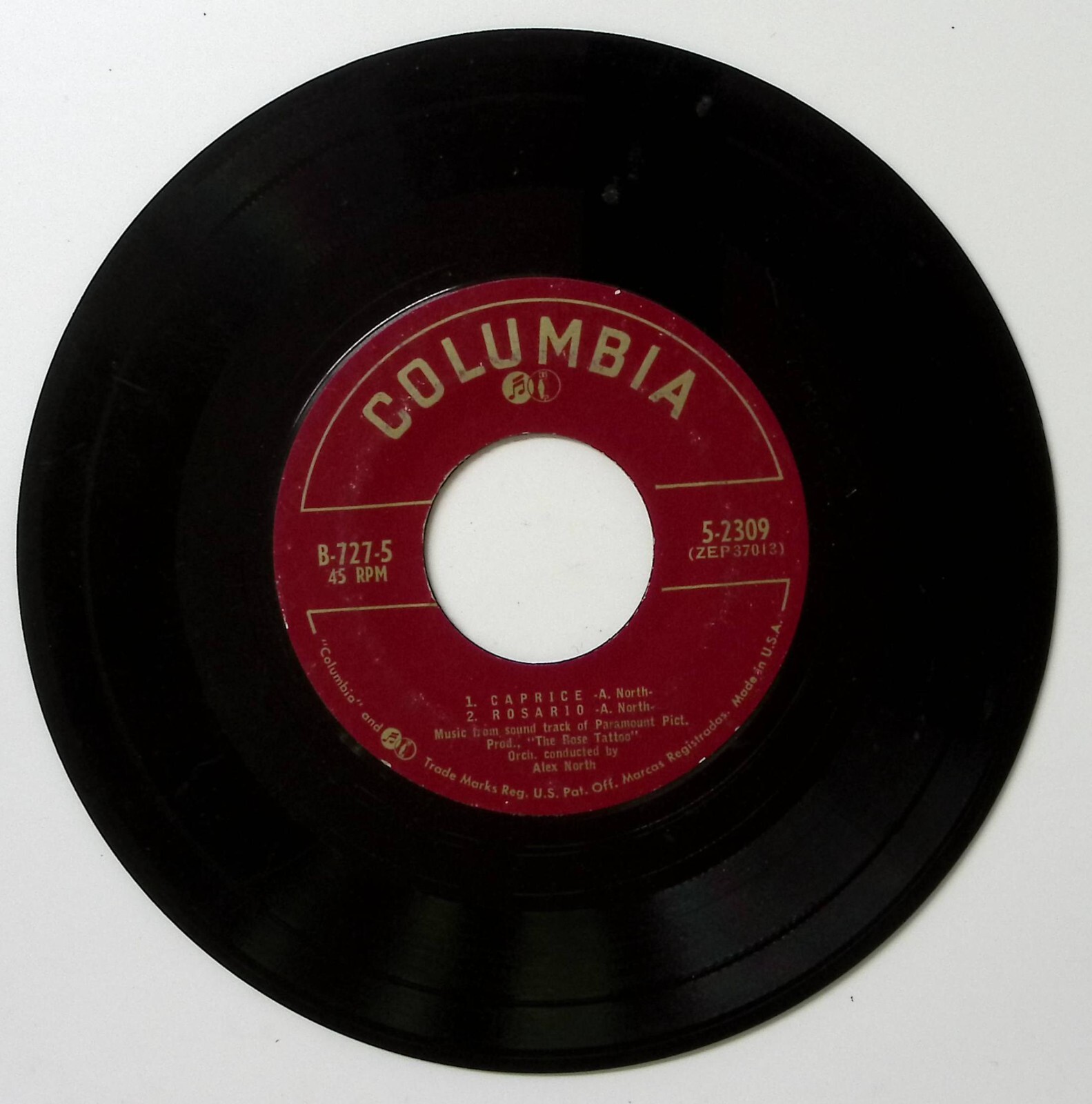 ALEX NORTH CAPRICE/ROSARIO/FLOOZIE COLUMBIA RECORDS VINYL 45 57-5