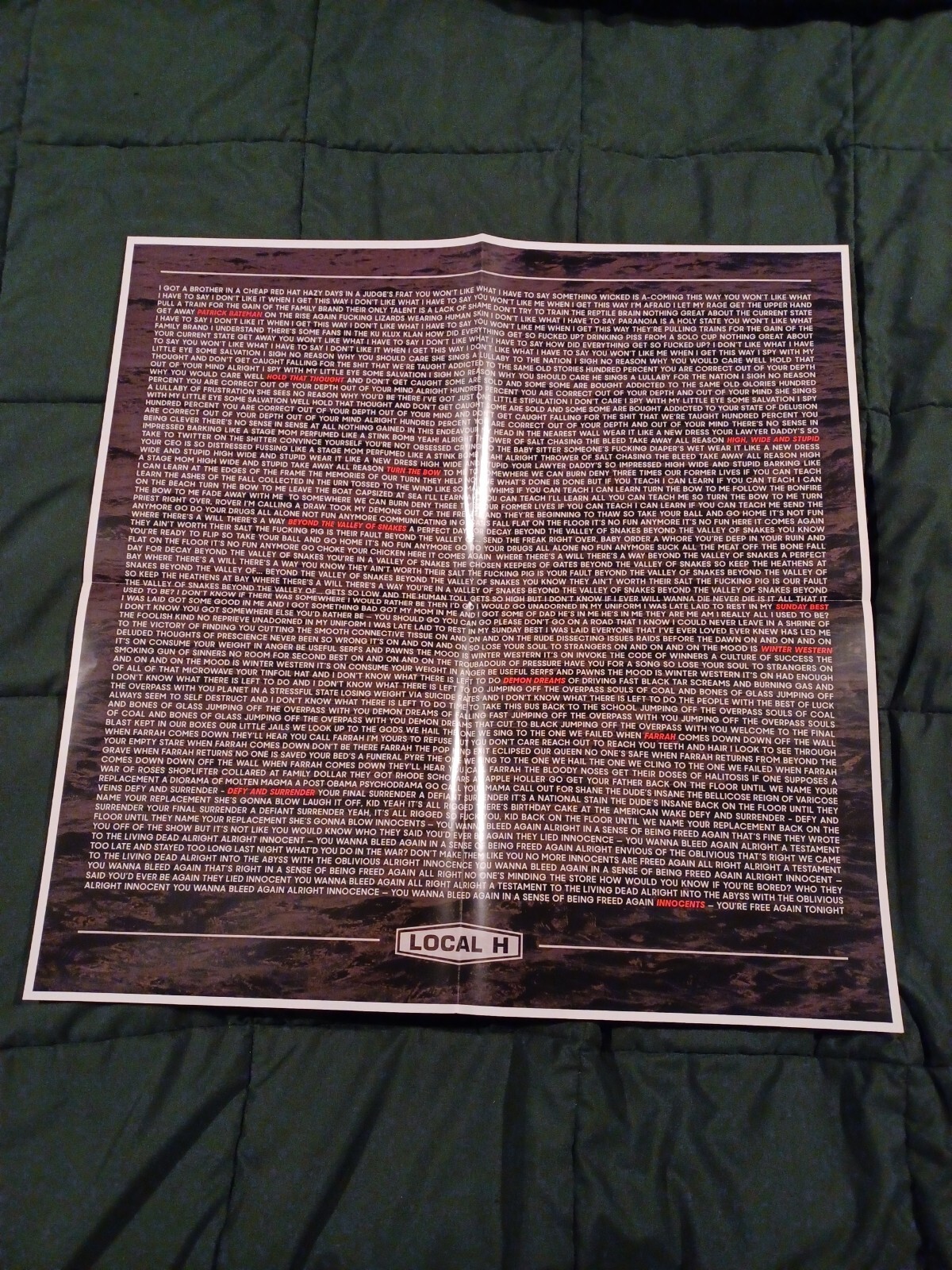 Local H Lifers 2LP Black Vinyl 1st Pressing Signed Autographed