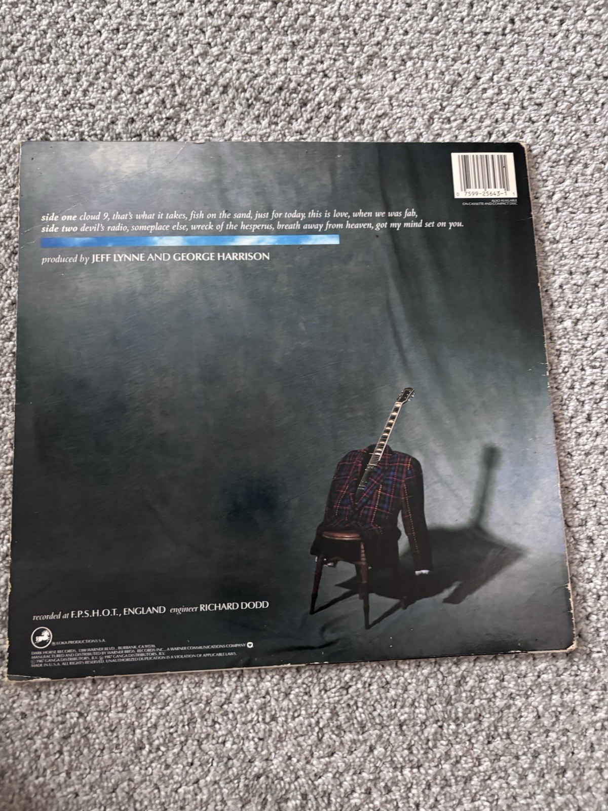 George Harrison – Cloud Nine, Orig 1987 Dark Horse 12″ Vinyl LP Record VG+