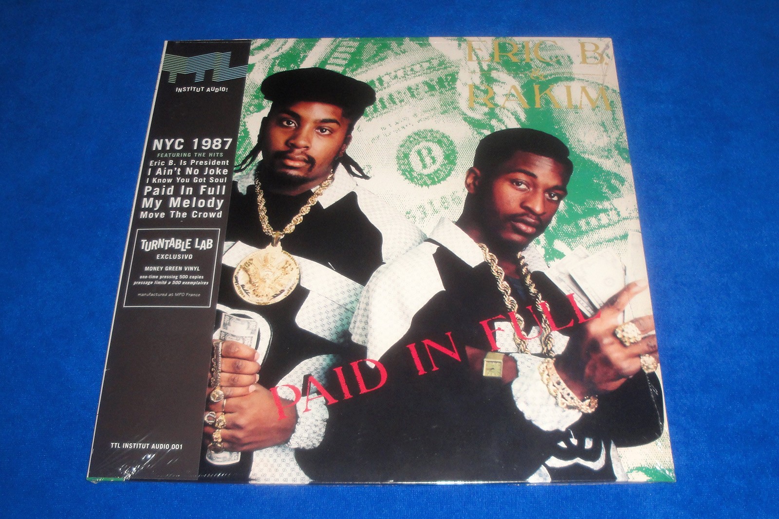Eric B & Rakim PAID IN FULL Green Vinyl 12″LP SEALED/Turntable Lab/Is President