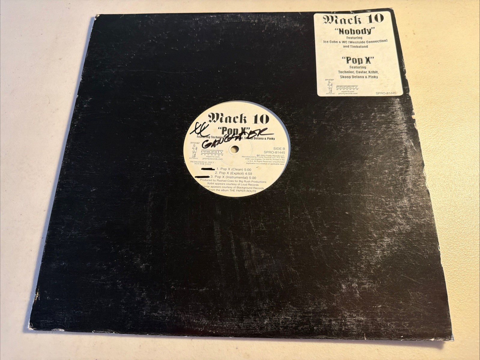 Mack 10 – Nobody / Pop X – 12″ Vinyl Single 2000