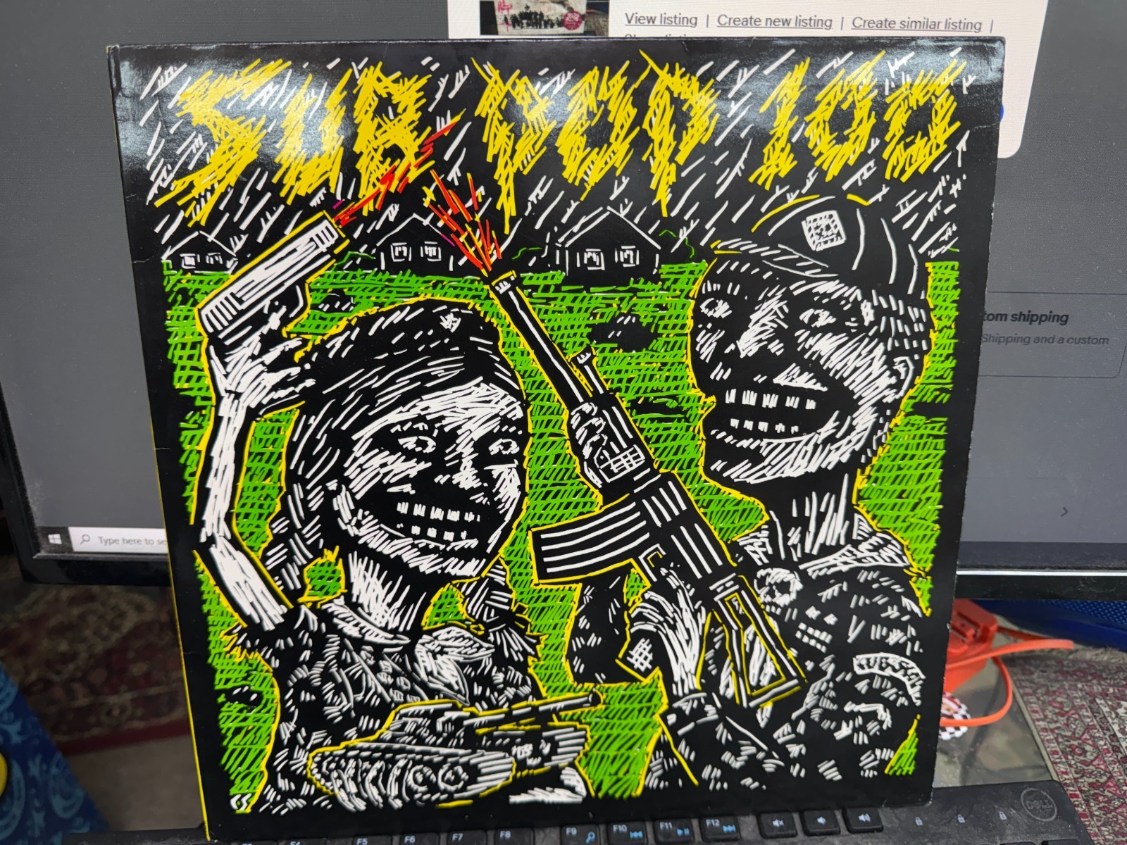 VARIOUS ARTISTS Sub Pop 100 WITH INSERT LP Used! 1986 Wipers U-Men Skinny Puppy