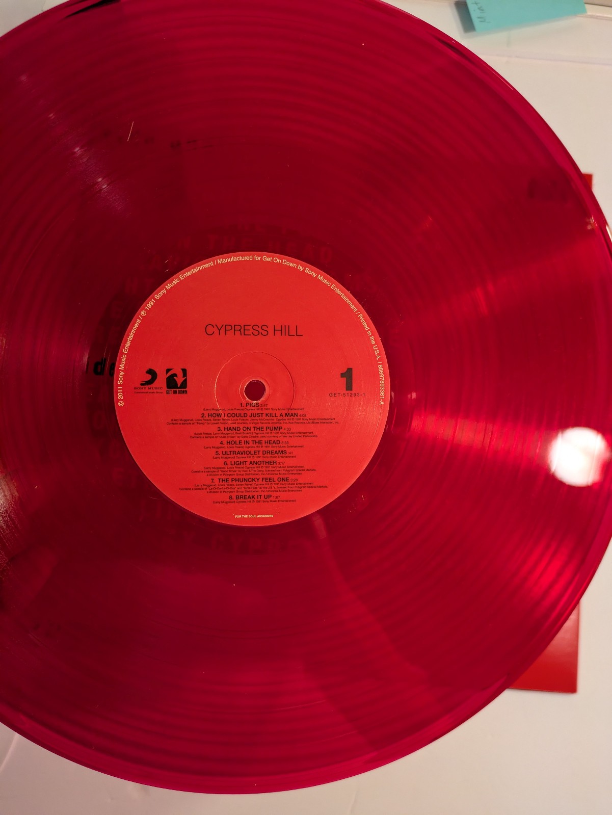 Cypress Hill Get On Down 2011 Reissue, Remastered, Special Edition, Red ; Mint