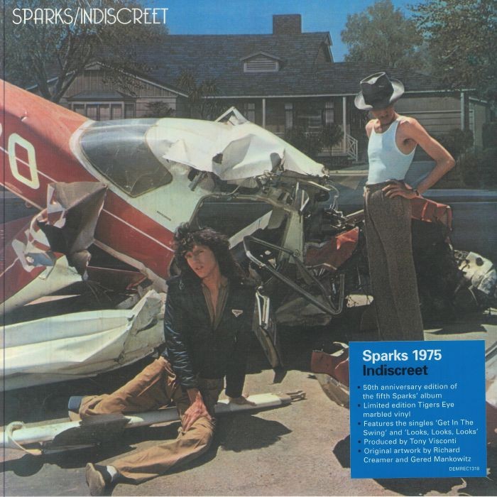 SPARKS – Indiscreet (50th Anniversary Edition) – ORANGE & BLACK MARBLED LP