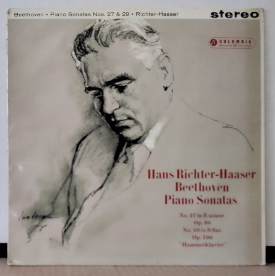 COLUMBIA SAX 2407 UK 1961 BEETHOVEN, RICHTER-HAASER Piano Sonatas 27&29 Ed 1 LP