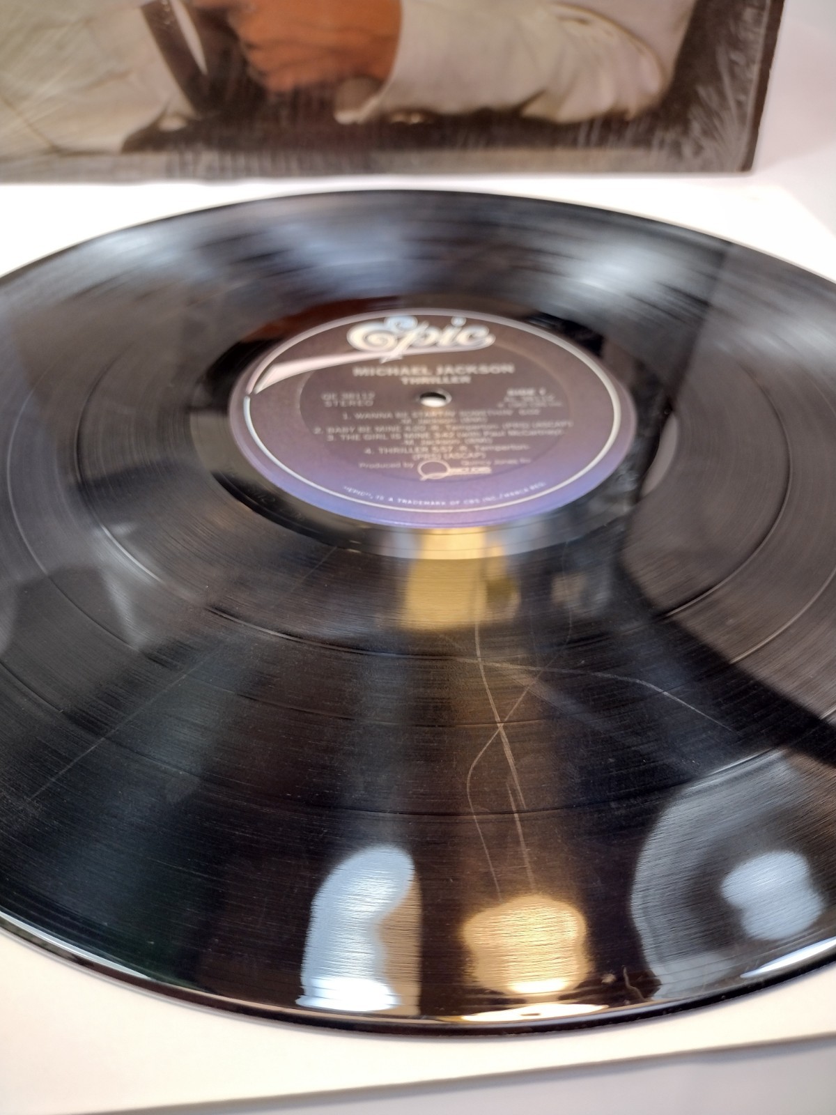 MICHAEL JACKSON Thriller EPIC LP VG gatefold SHRINK