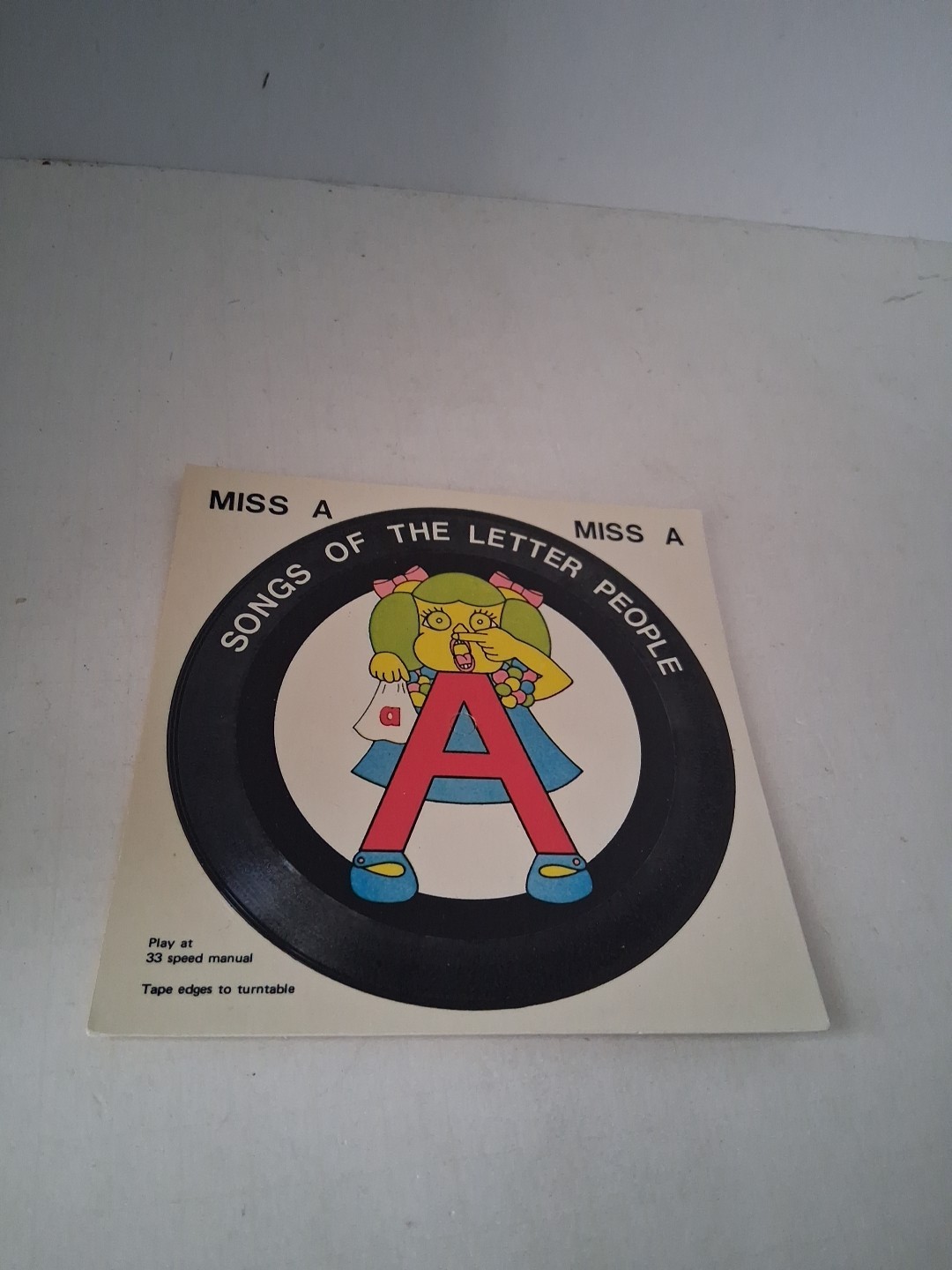 Songs Of The Letter People, Miss A, 1973 Paper Record Unused, New Dimensions
