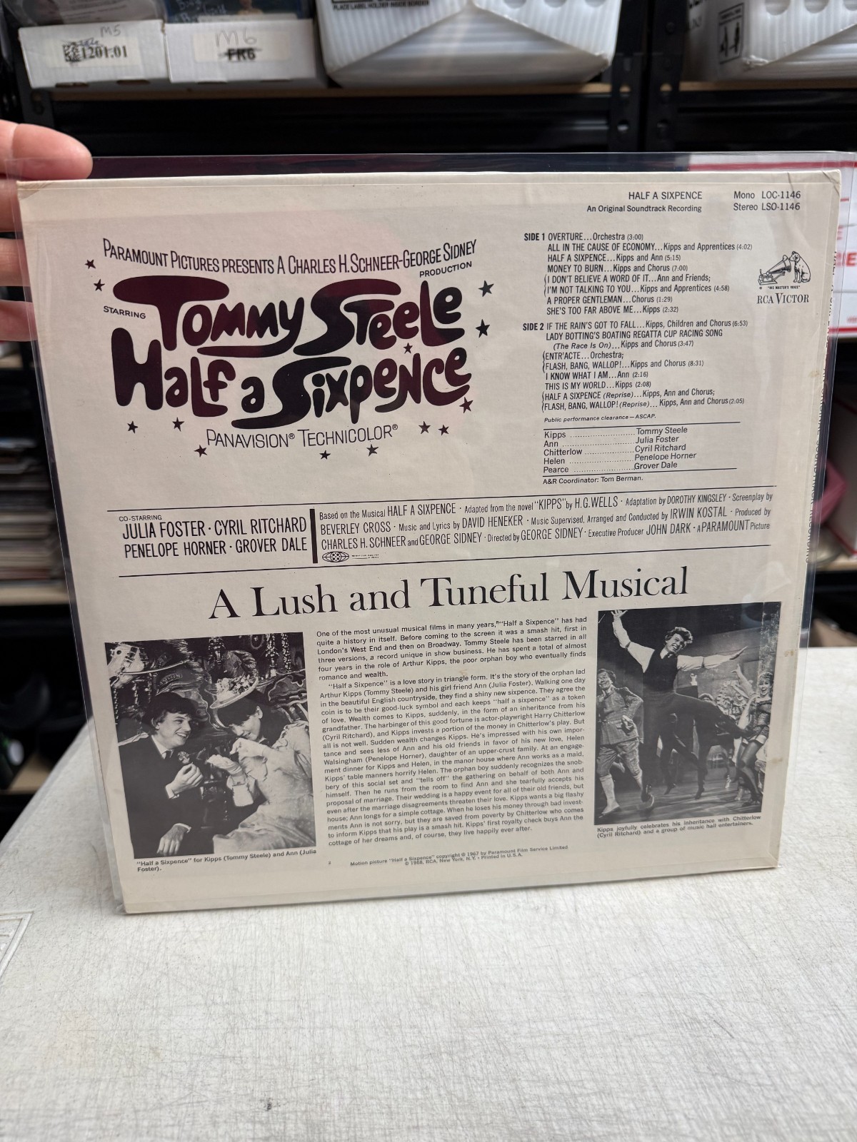 Tommy Steele Half A Sixpence Original Soundtrack Vinyl LP RCA Victor LOC-1146
