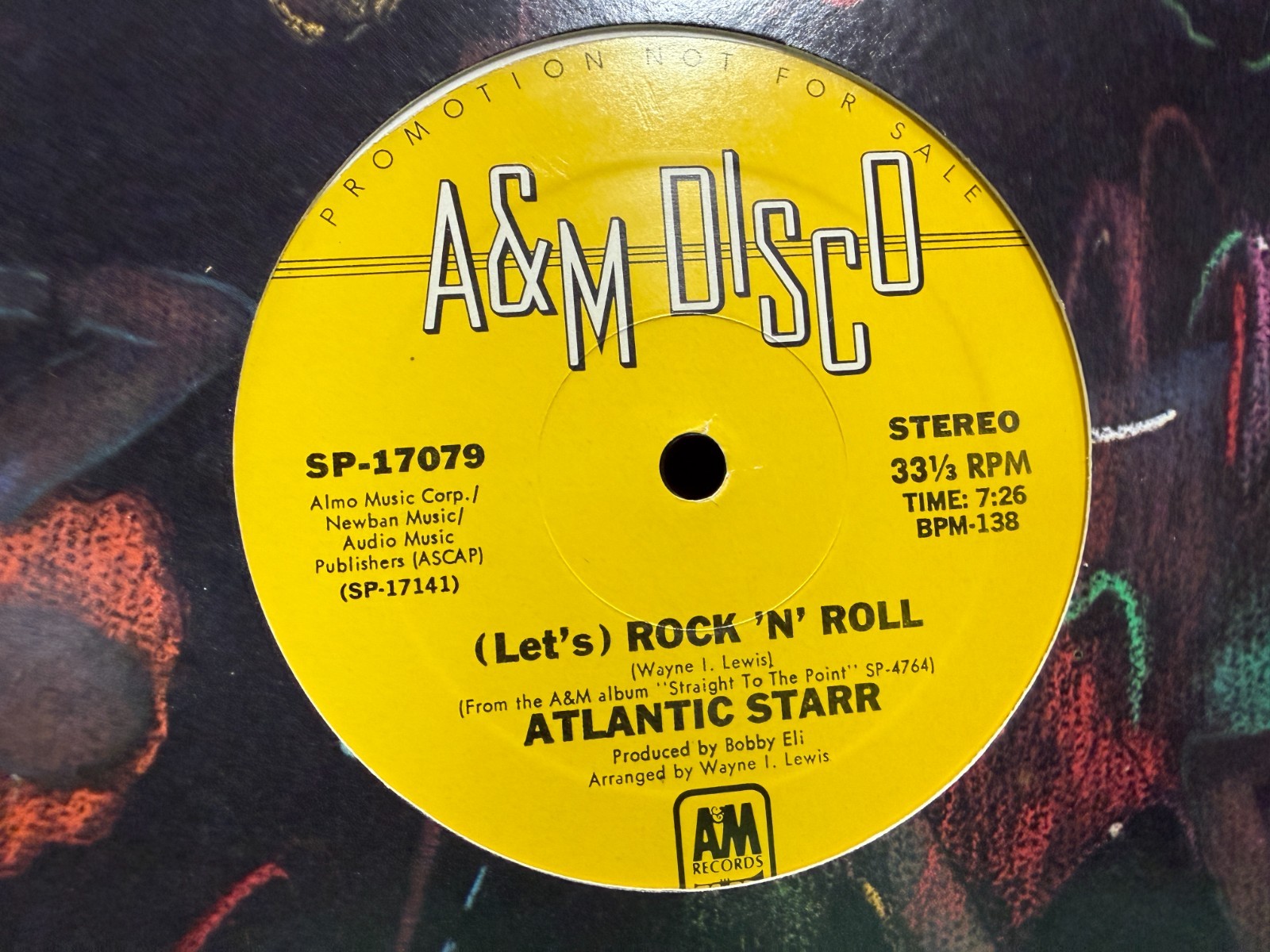 ATLANTIC STARR (Let’s) rock ‘n’ roll 12″ 1979 A&M SP-17079 DISCO FUNK PROMO EX