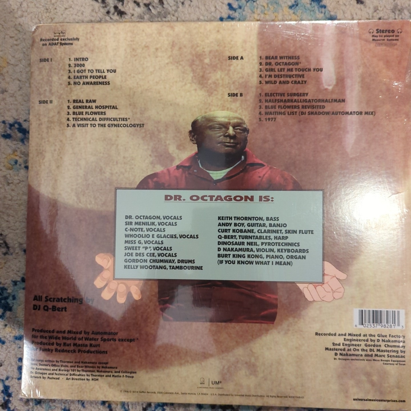 Dr. Octagon ‎– Dr. Octagonecologyst LP 2014 US Press Lenticular Cover NEW SEALED