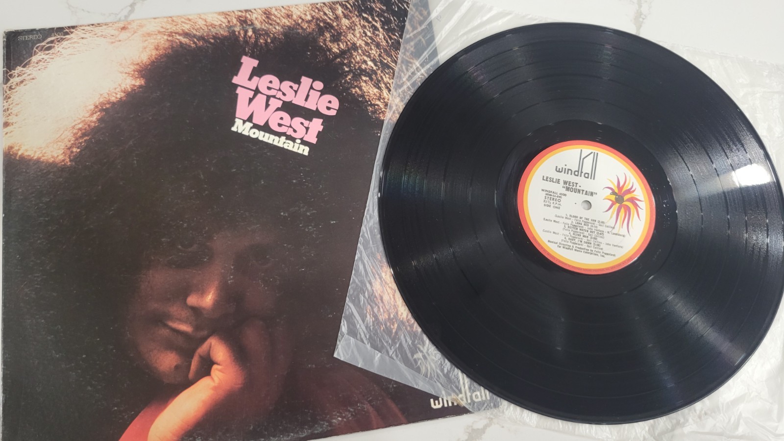 Leslie West – Mountain Vinyl LP – 1969 – Windfall Records WINDFALL 4500