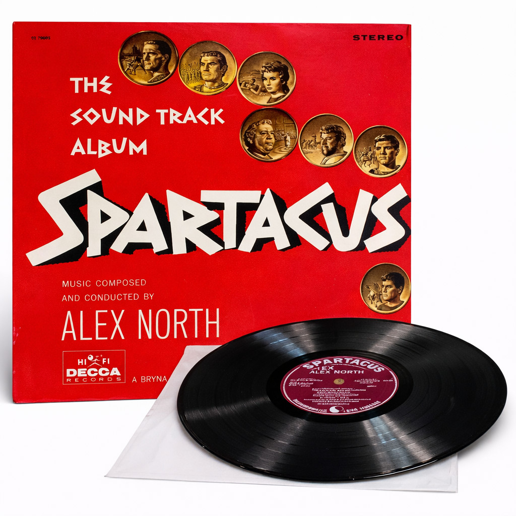 Alex North LP 33 Spartacus Motion Picture Soundtrack HiFi Decca – VG w Booklet