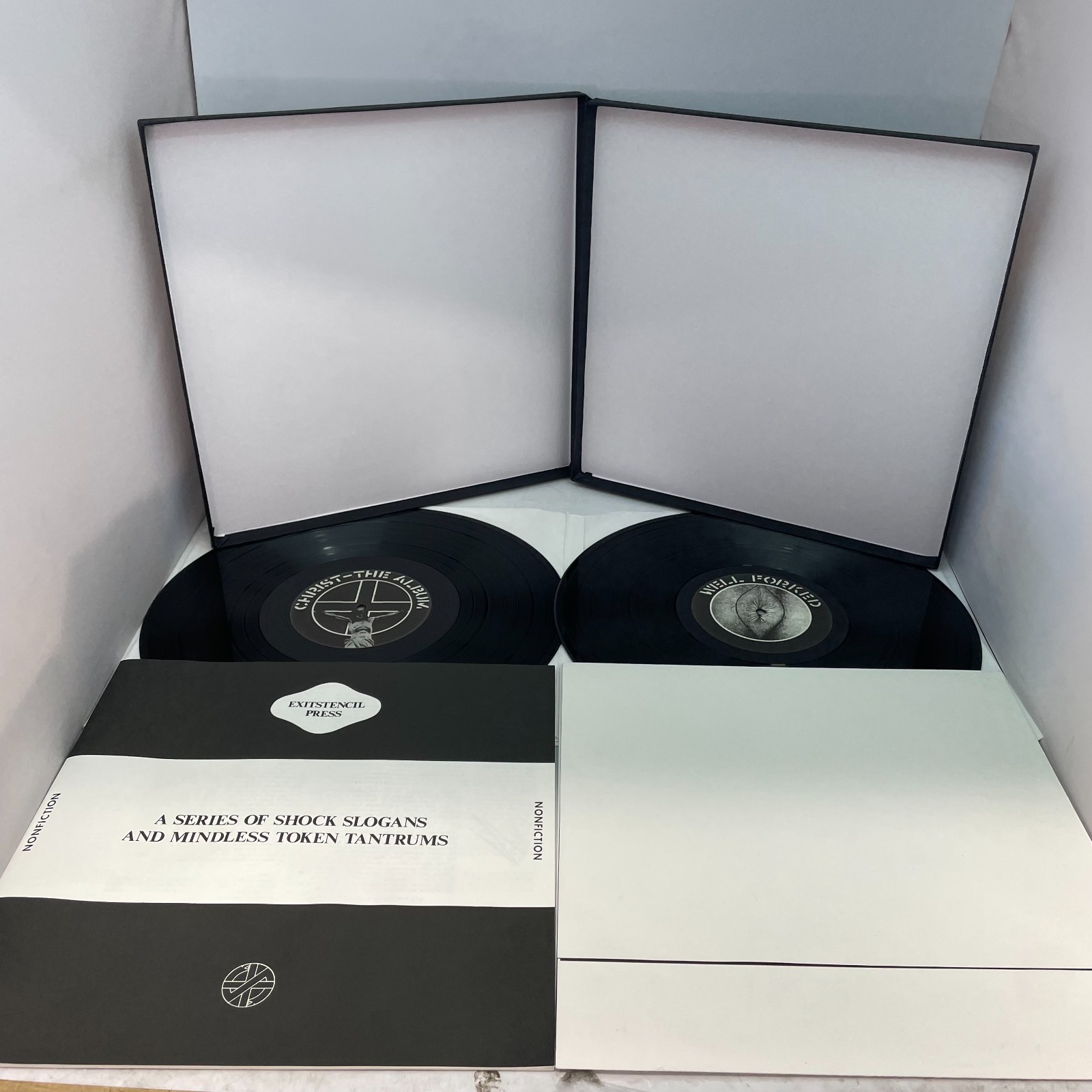 Crass ‎Christ The Album/Well Forked Vinyl 2xLP UK 2019 Reissue VG+/VG+ Punk