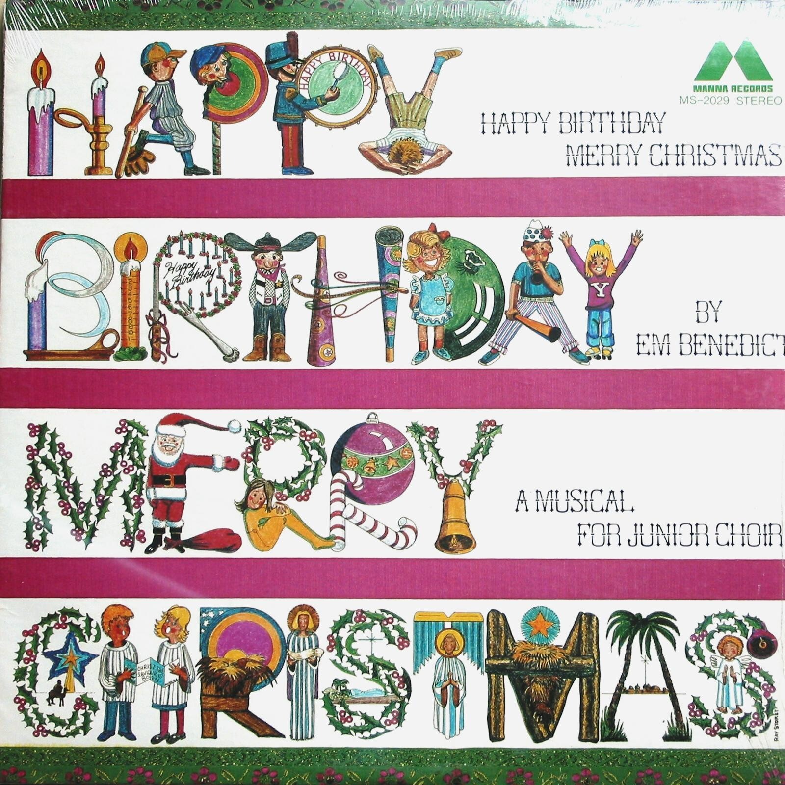 EM BENEDICT – HAPPY BIRTHDAY MERRY CHRISTMAS [NEW-SEALED] MANNA 2029 (1976)