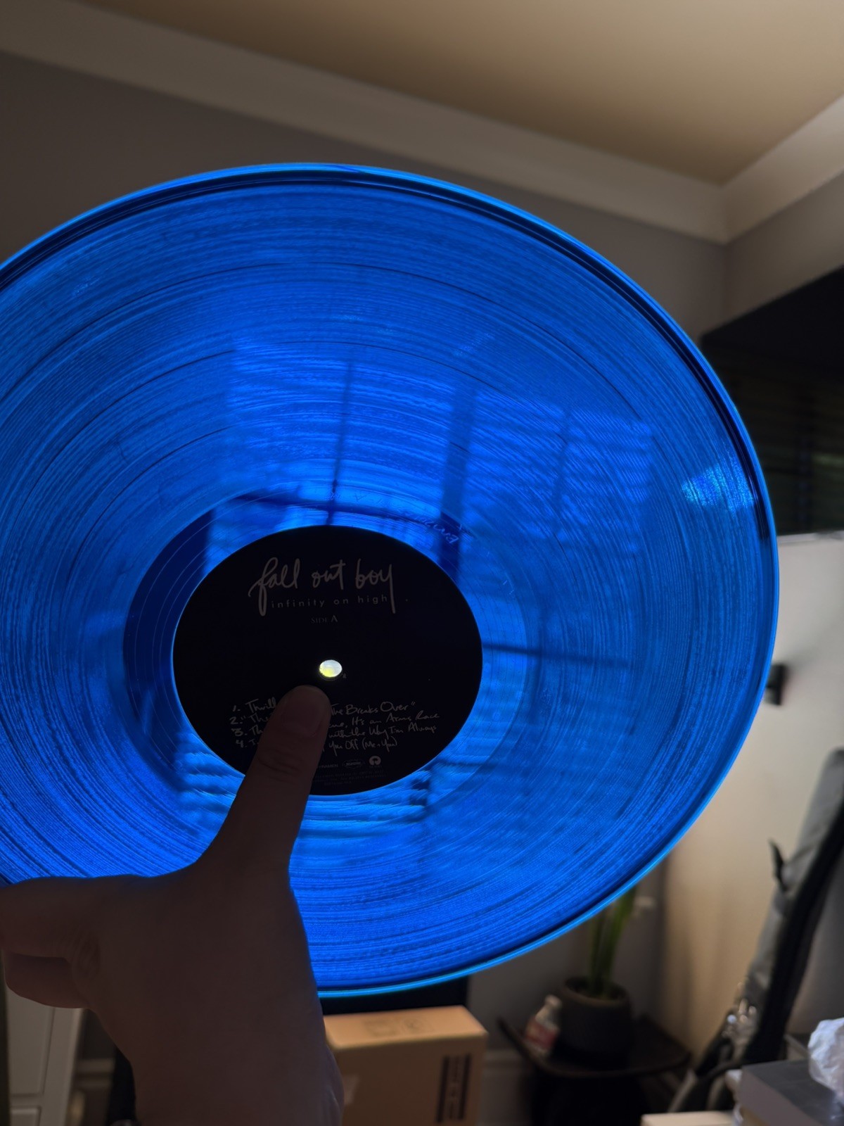 Fall Out Boy Infinity On High 2LP 15th Anniversary Glitter Blue Vinyl Limited NM