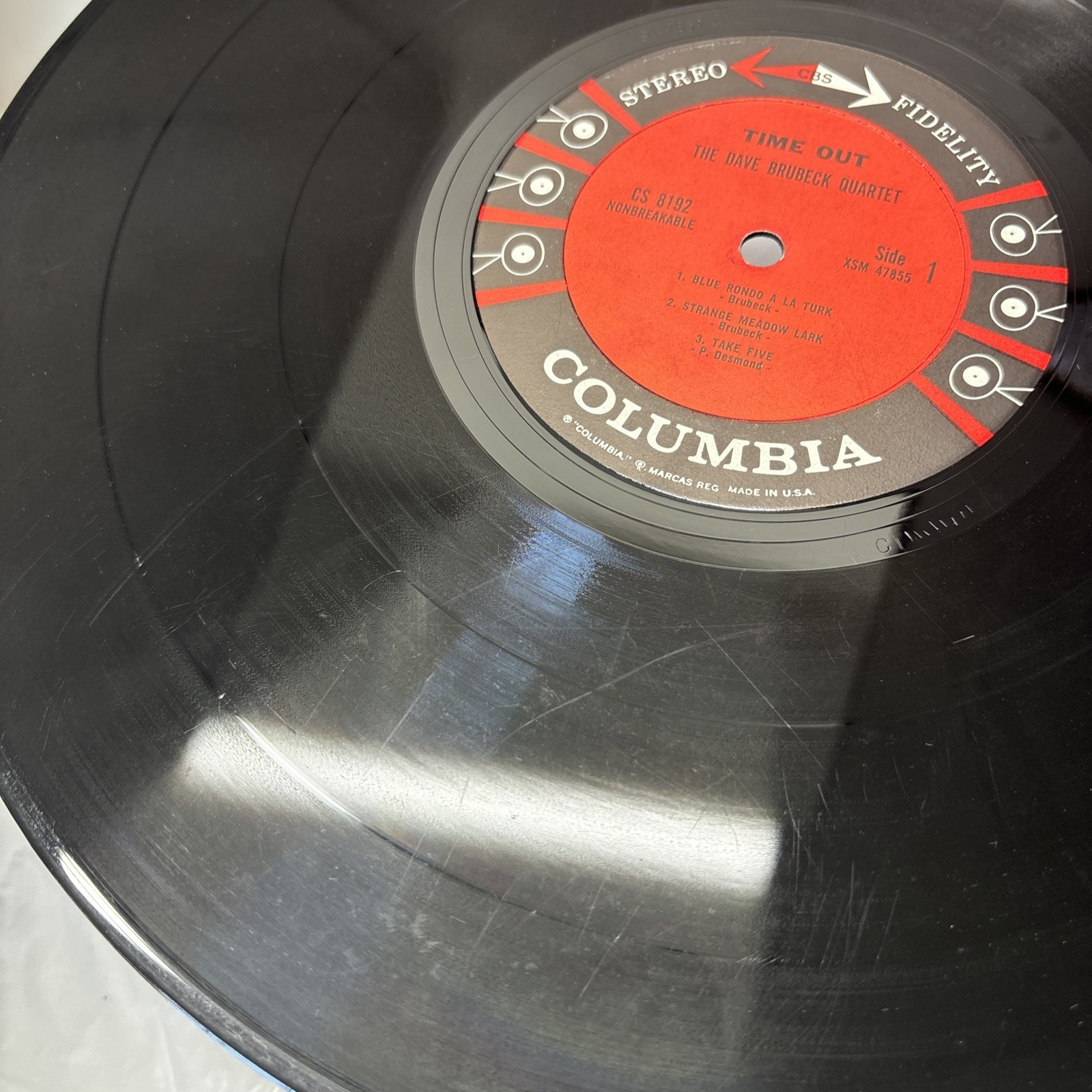 The Dave Brubeck Quartet Time Out Vinyl LP 1961 Columbia CS 8192