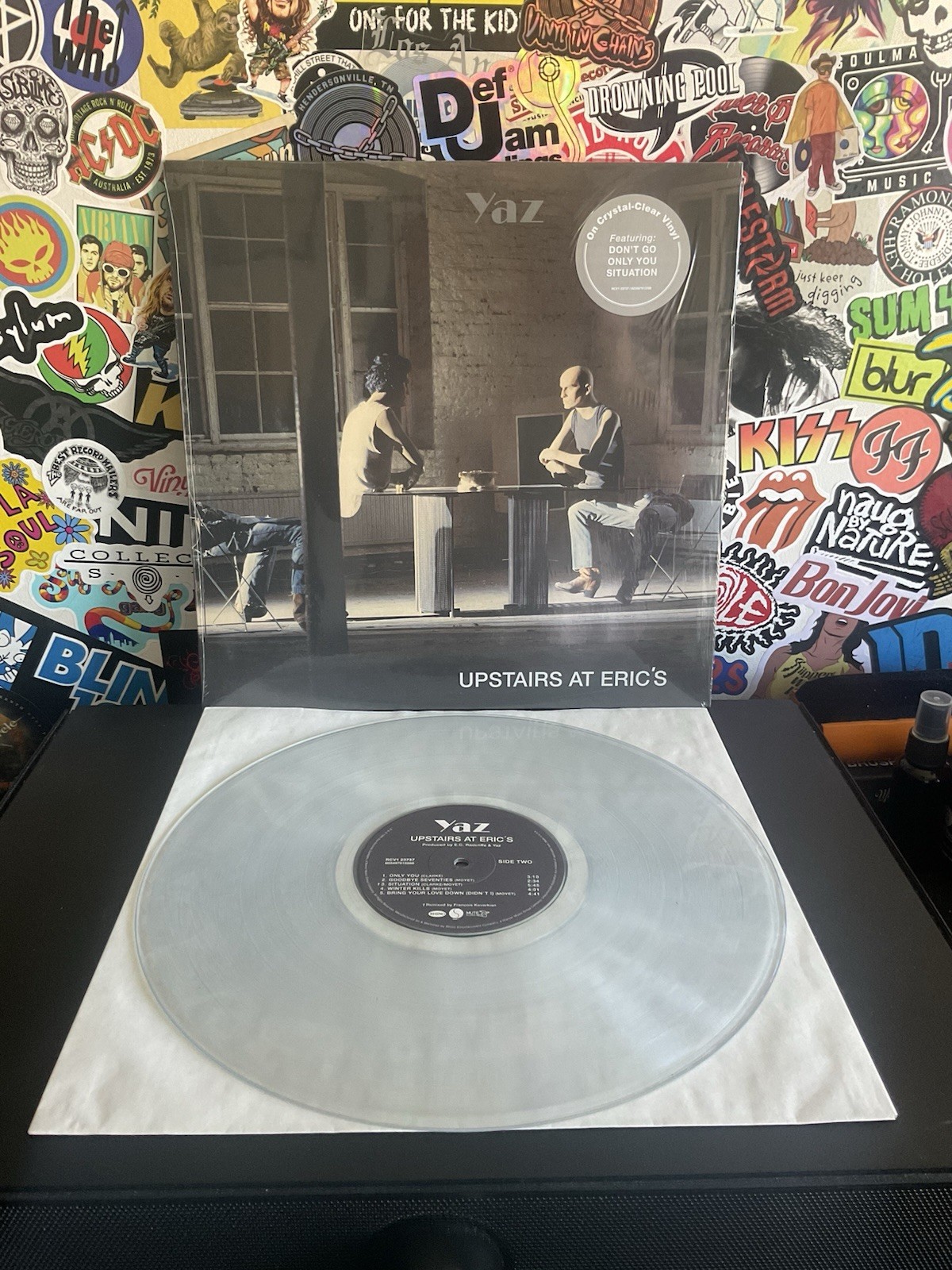 YAZ Upstair’s At Eric’s VG++ CRYSTAL CLEAR VINYL W/HYPE STICKER