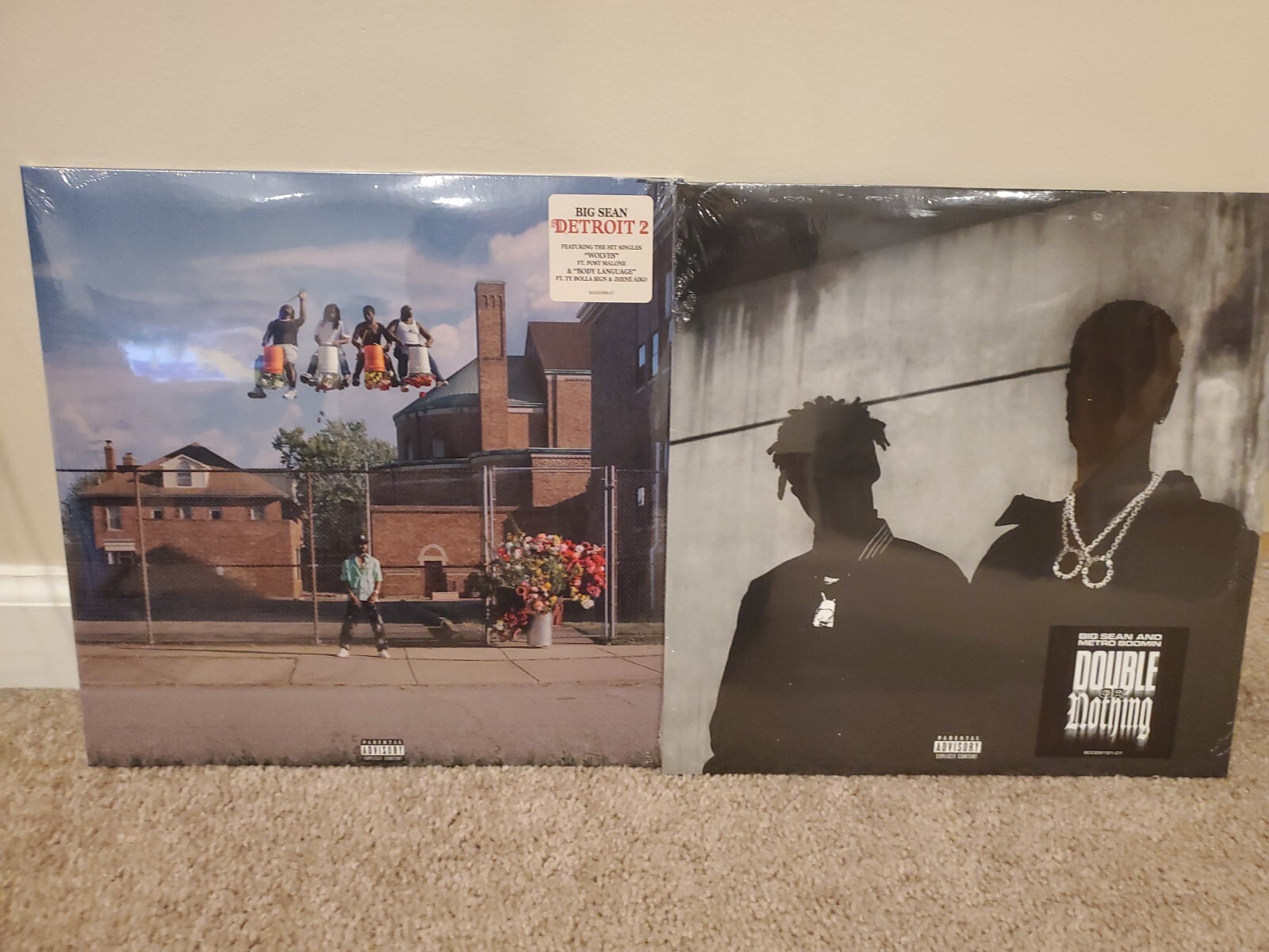 Lot of 2 Big Sean Records: Detroit 2 2xLP, Double or Nothing New Sealed
