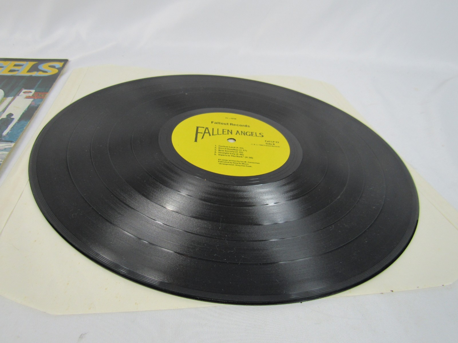 Fallen Angels – Self Titled 1984 12″ Vinyl LP ( FALL LP23 ) Glam Punk Rock