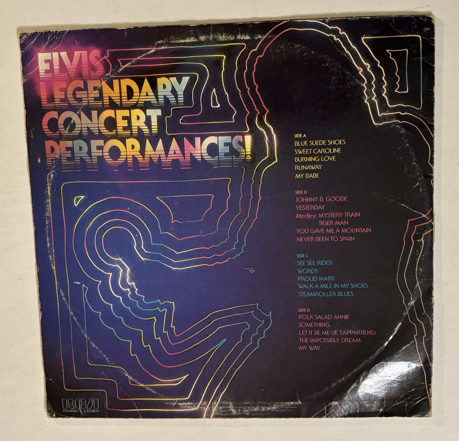 Elvis Presley Legendary Concert Performances 2xLP Vinyl Record RCA CPL2-0404 NM