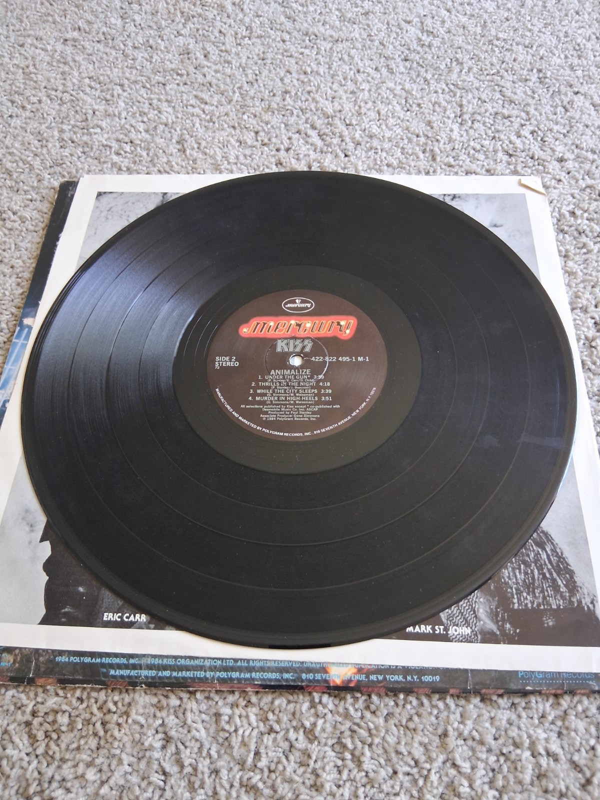 KISS Animalize Vinyl Record LP Album 1984 Mercury Records Hard Rock