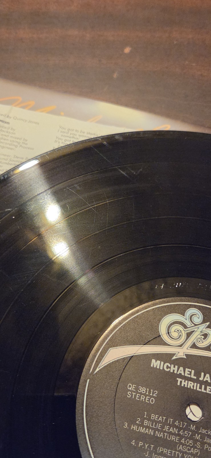 Thriller – Michael Jackson (LP 1982 Epic Records) EX/VG