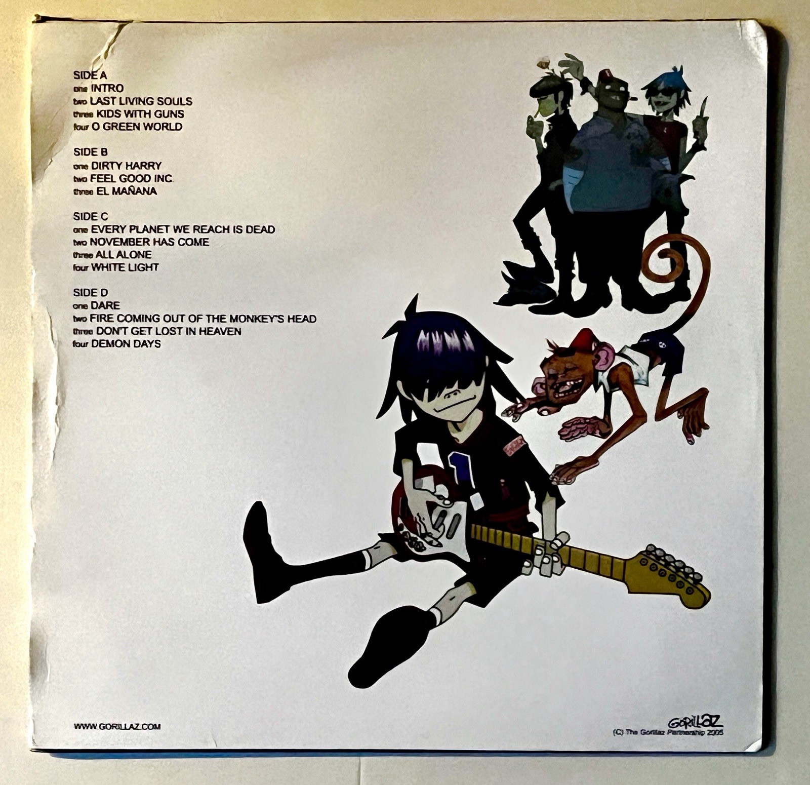 Gorillaz : Demon Days-2017 Promo Green & Black Marble 12″ Vinyl Lps-2