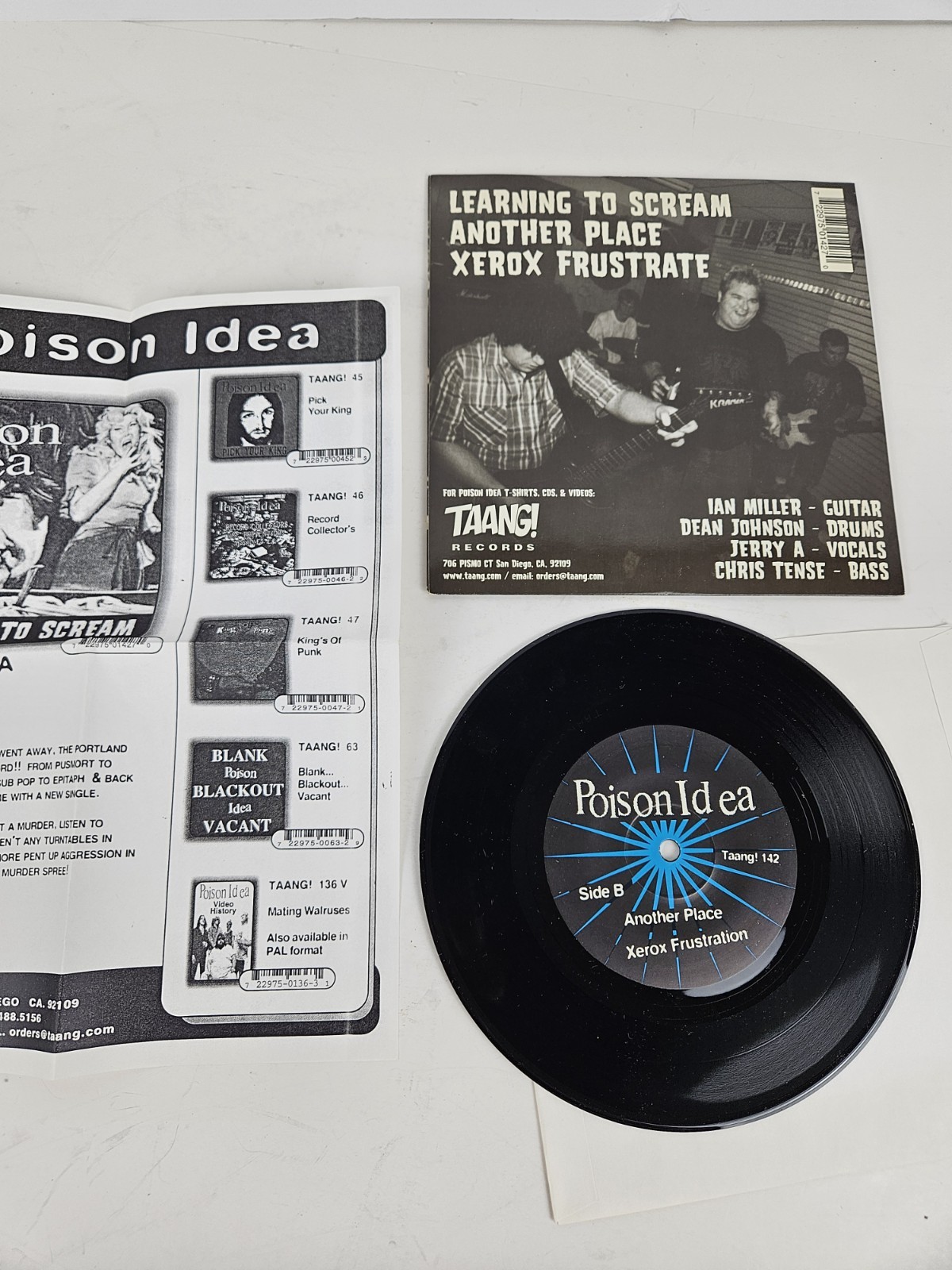 POISON IDEA ‘Learning To Scream’ Punk Hardcore 7″ Record 2011 Taang! Records 142