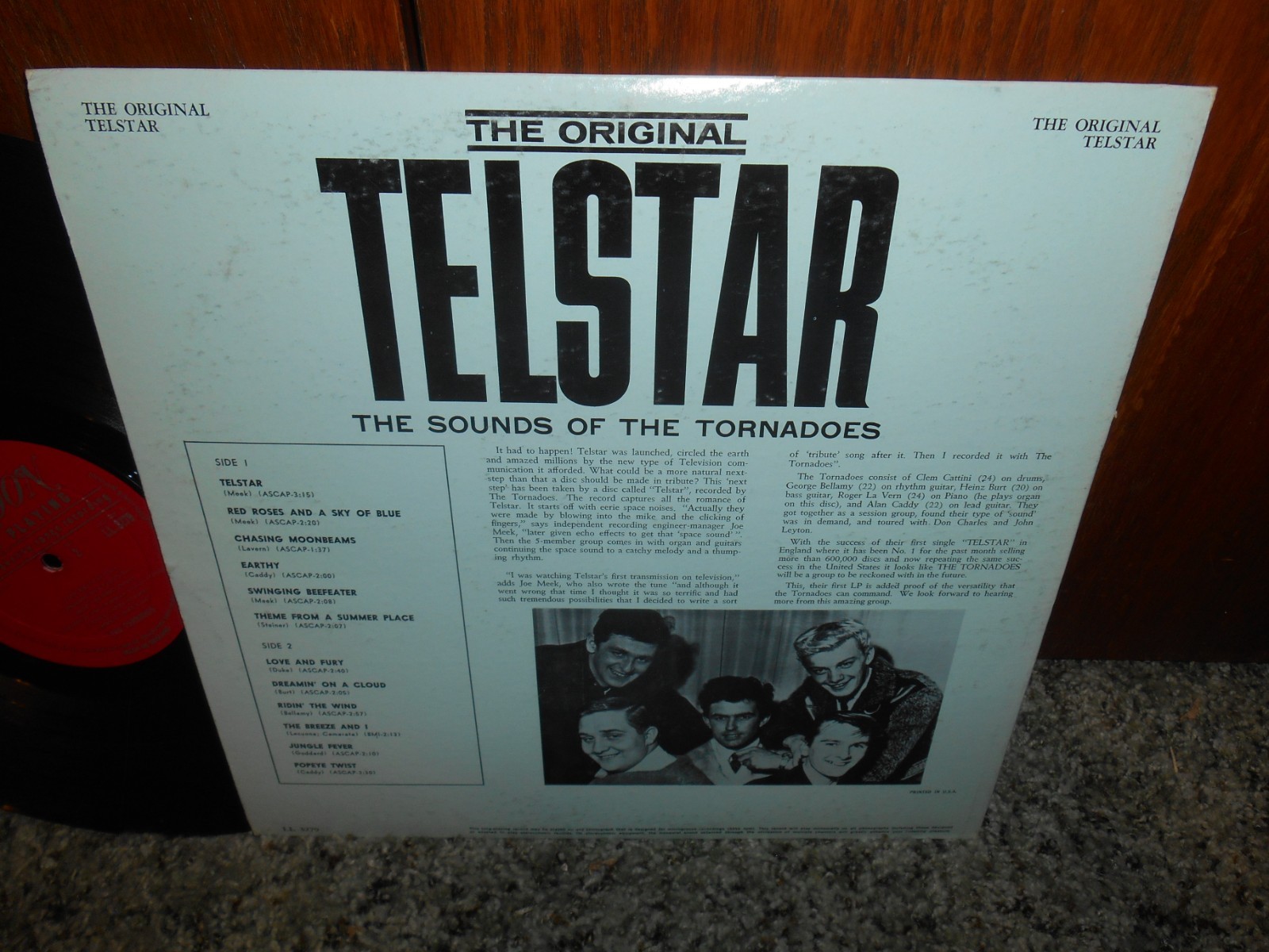 The Tornadoes ‎– The Original Telstar The Sounds Of The Tornadoes ROCK LP