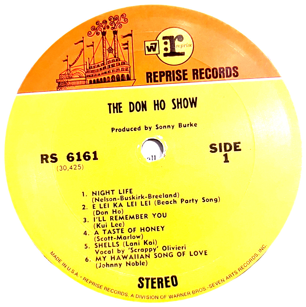 Don Ho – The Don Ho Show! ‘Live from Hawaii – Reprise Records RS-6161 – 12″ LP