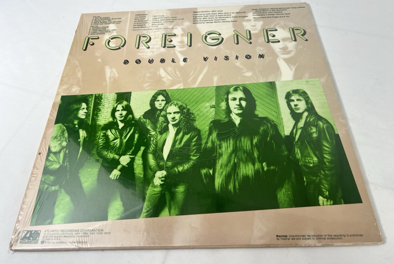1978 Foreigner LP “Double Vision” Atlantic SD 19999 – Shrink, Hype – EXC/EXC