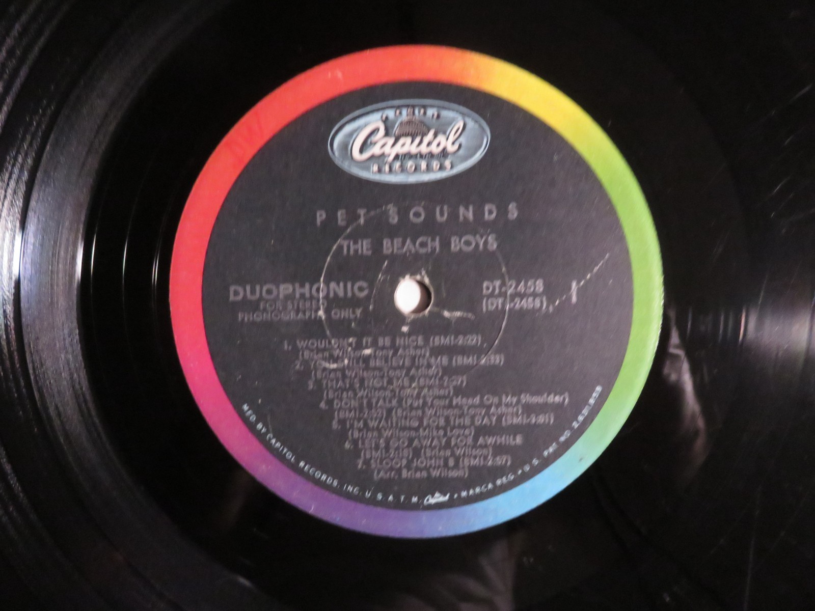 The Beach Boys Pet Sounds Capitol DT-2458 1966 US Duophonic Scranton 1st Press