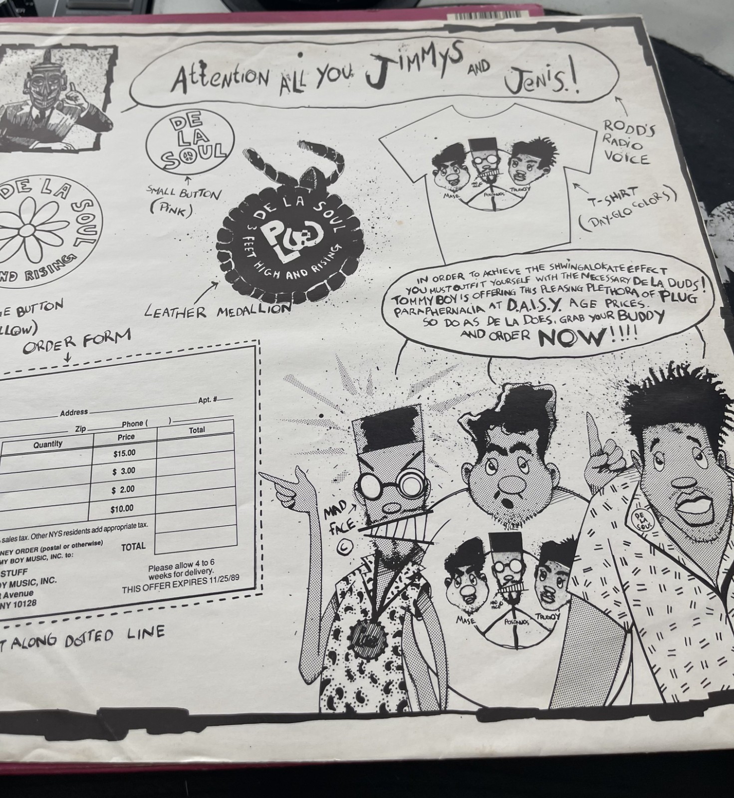 De La Soul – Say No Go OG 1989 Press 12″ in Picture Cover VG/VG+
