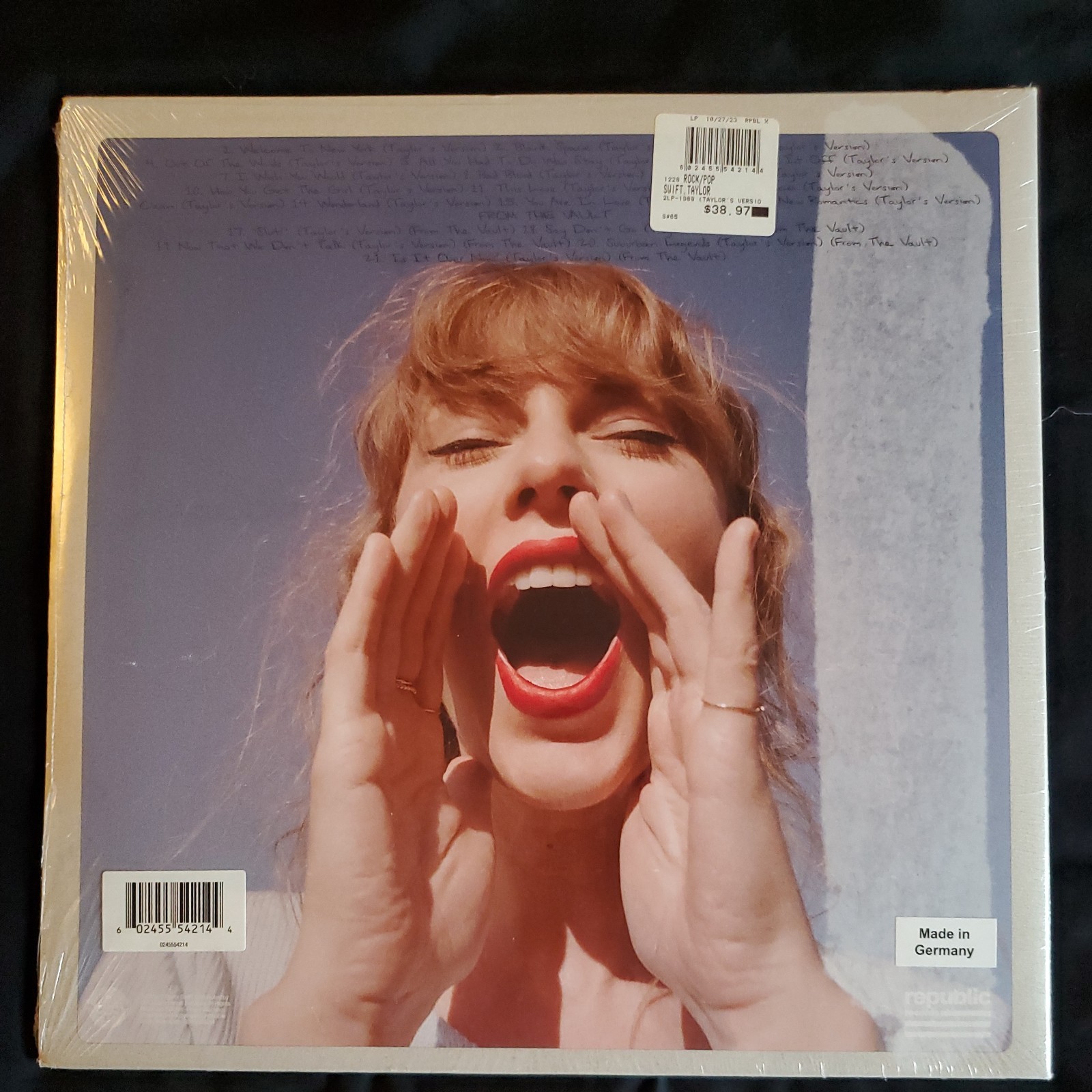 Taylor Swift 1989 Taylor’s Version Crystal Skies Blue Edition Vinyl LP SEALED