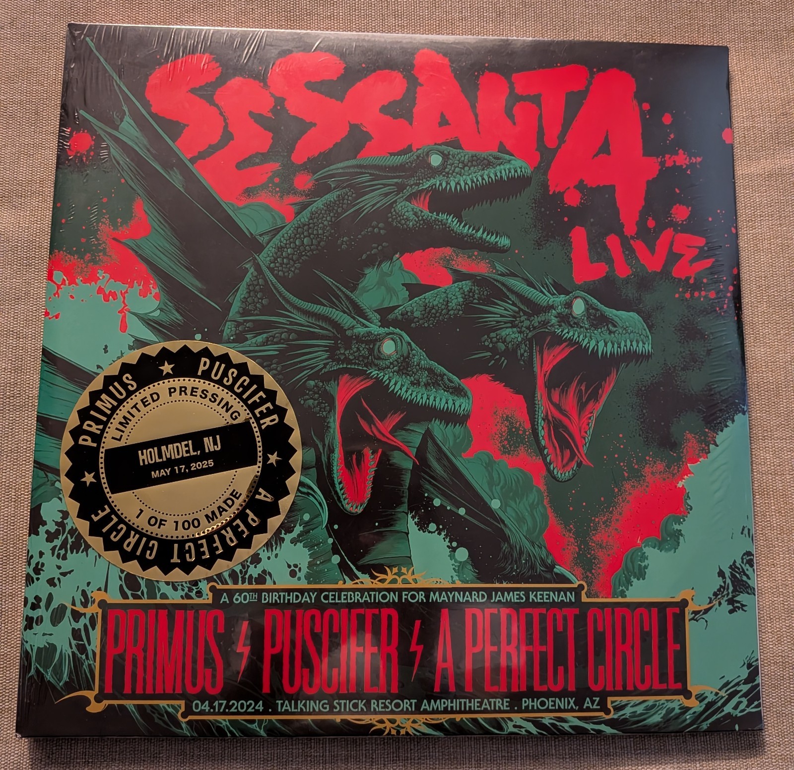 NEW Sessanta Live Vinyl – Primus Puscifer A Perfect Circle – Holmdel NJ – 4XLP