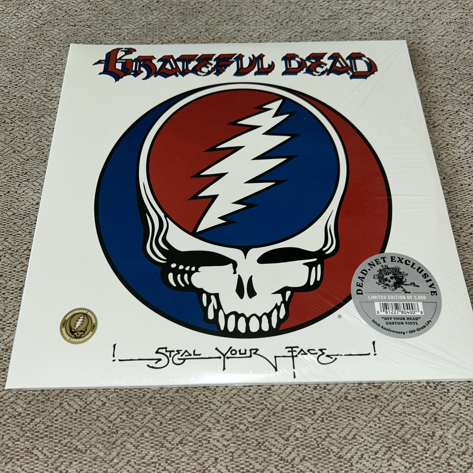 GRATEFUL DEAD Steal Your Face 50th Anniversary /3000 Off Your Head Vinyl 2LP