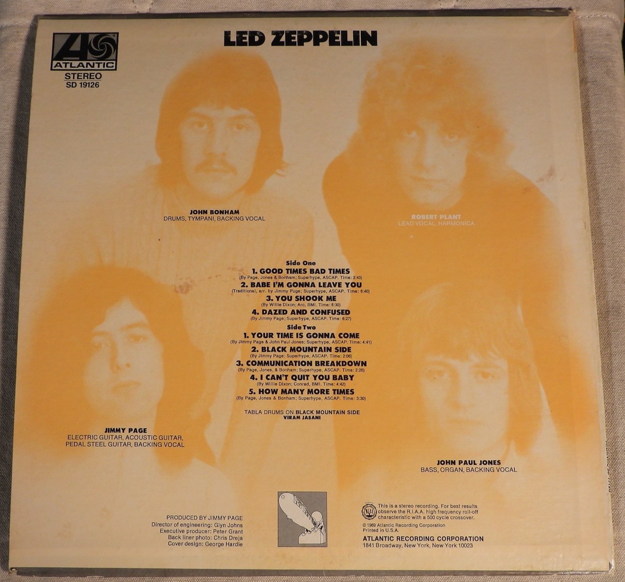 Led Zeppelin ‎– Led Zeppelin LP 1977 US Reissue Specialty Pressing VG