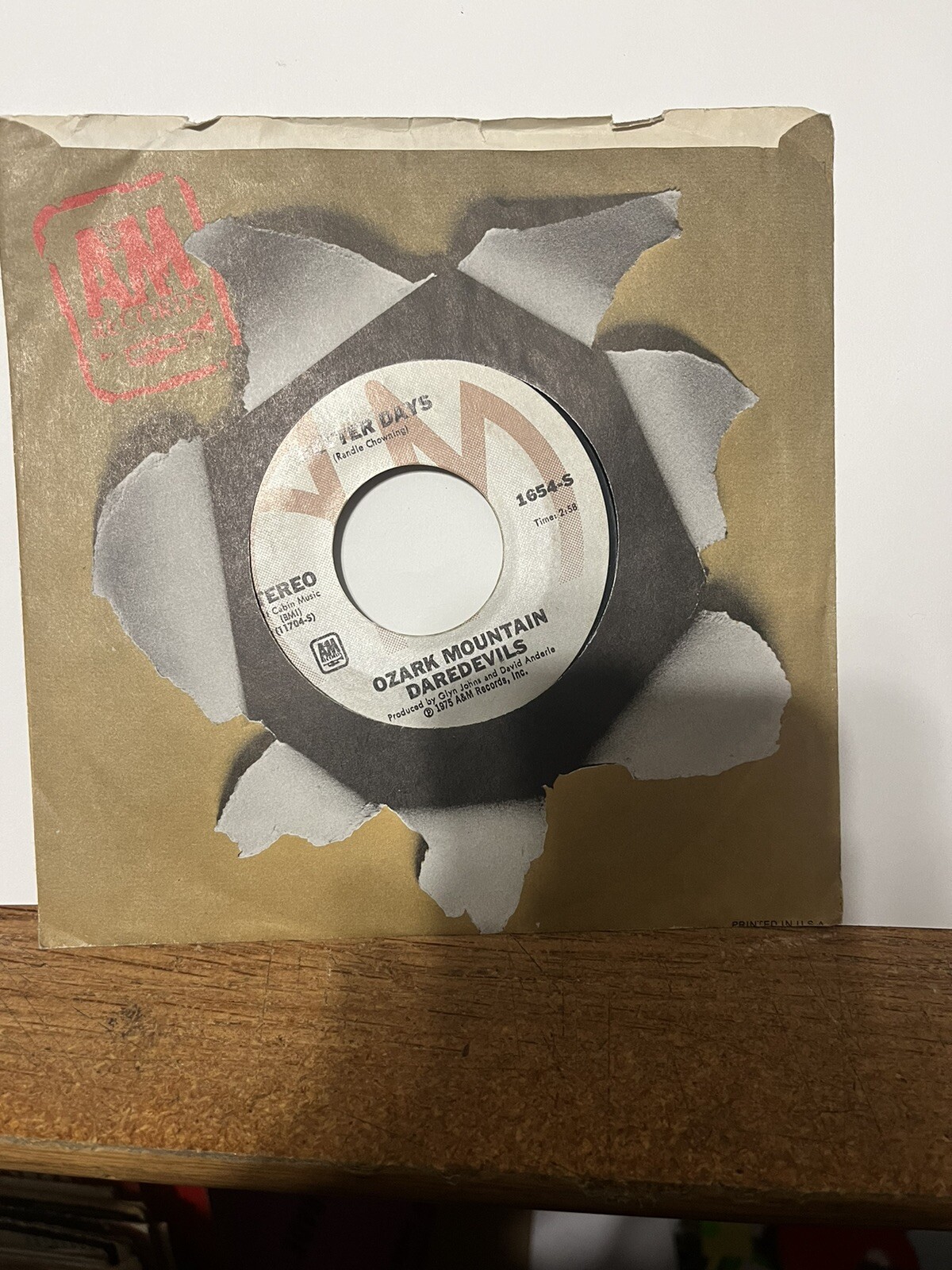 1975 Ozark Mountain Daredevils – Jackie Blue – Better Days 45 A&M record
